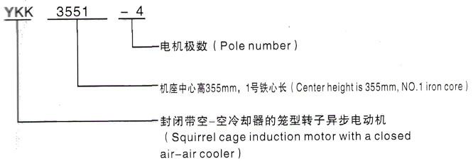 YKK系列(H355-1000)高压YJTG-160L-2A/18.5KW三相异步电机西安泰富西玛电机型号说明